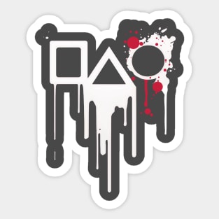 Squid Game Dripping Symbols Sticker